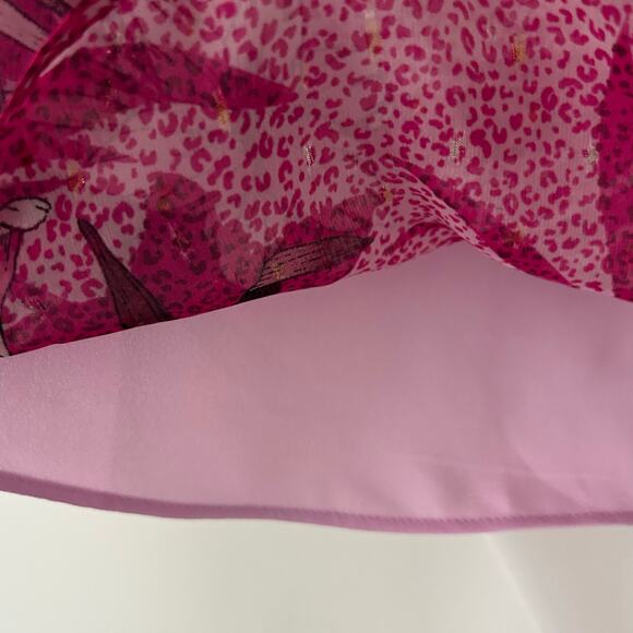 White House Black Market Flutter Sleeve Surplice Sunset Floral Top 00 New - Picture 7 of 10